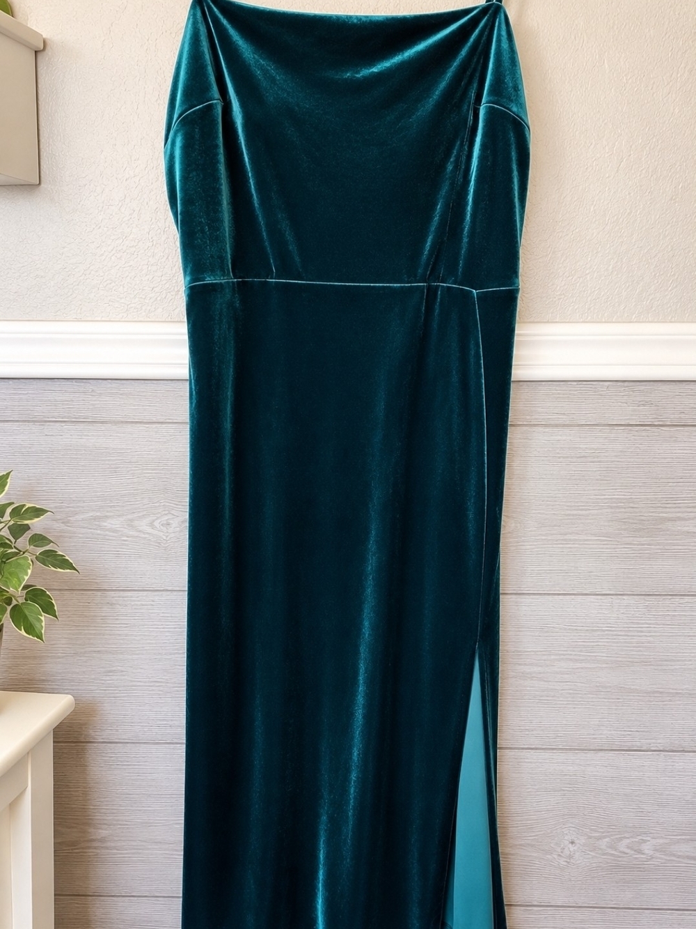 Express Emerald Teal Velvet Midi Dress Women’s L